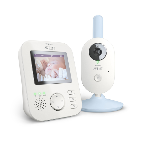 Philips AVENT Baby monitor SCD835/26 Baby-Videoüberwachung 300 m FHSS Blau, Weiß