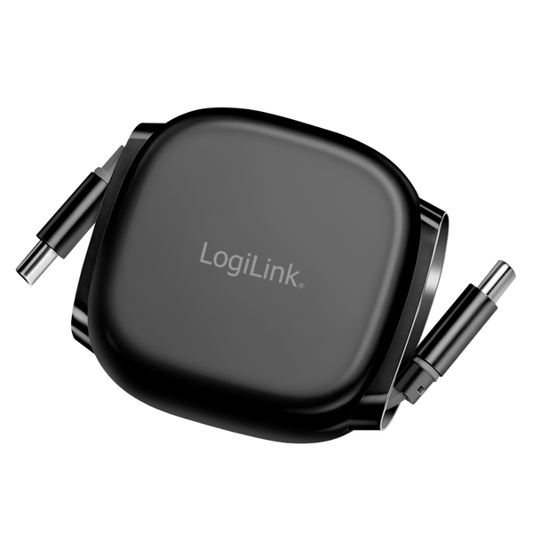 Logilink USB 2.0 Type-C kábel, apa-apa, meghosszabbítható, 480 Mbps, 60W, fekete, 1 m