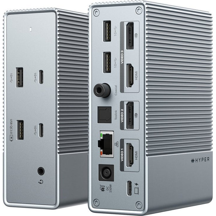 Targus HDG215-EUZ hálózati csatlakozó USB 3.2 Gen 2 (3.1 Gen 2) Type-C Ezüst (HDG215-EU)