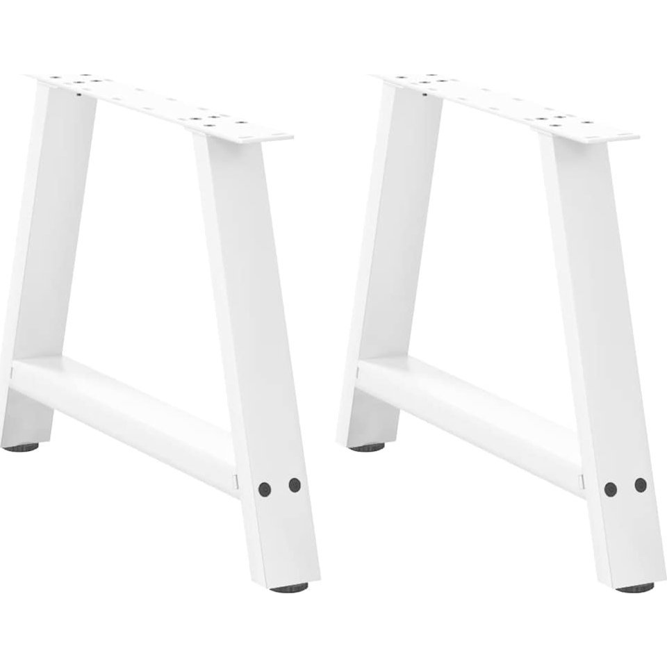2 db fehér acél dohányzóasztal lábak A-alakú 60x(42-43) cm (4012837)