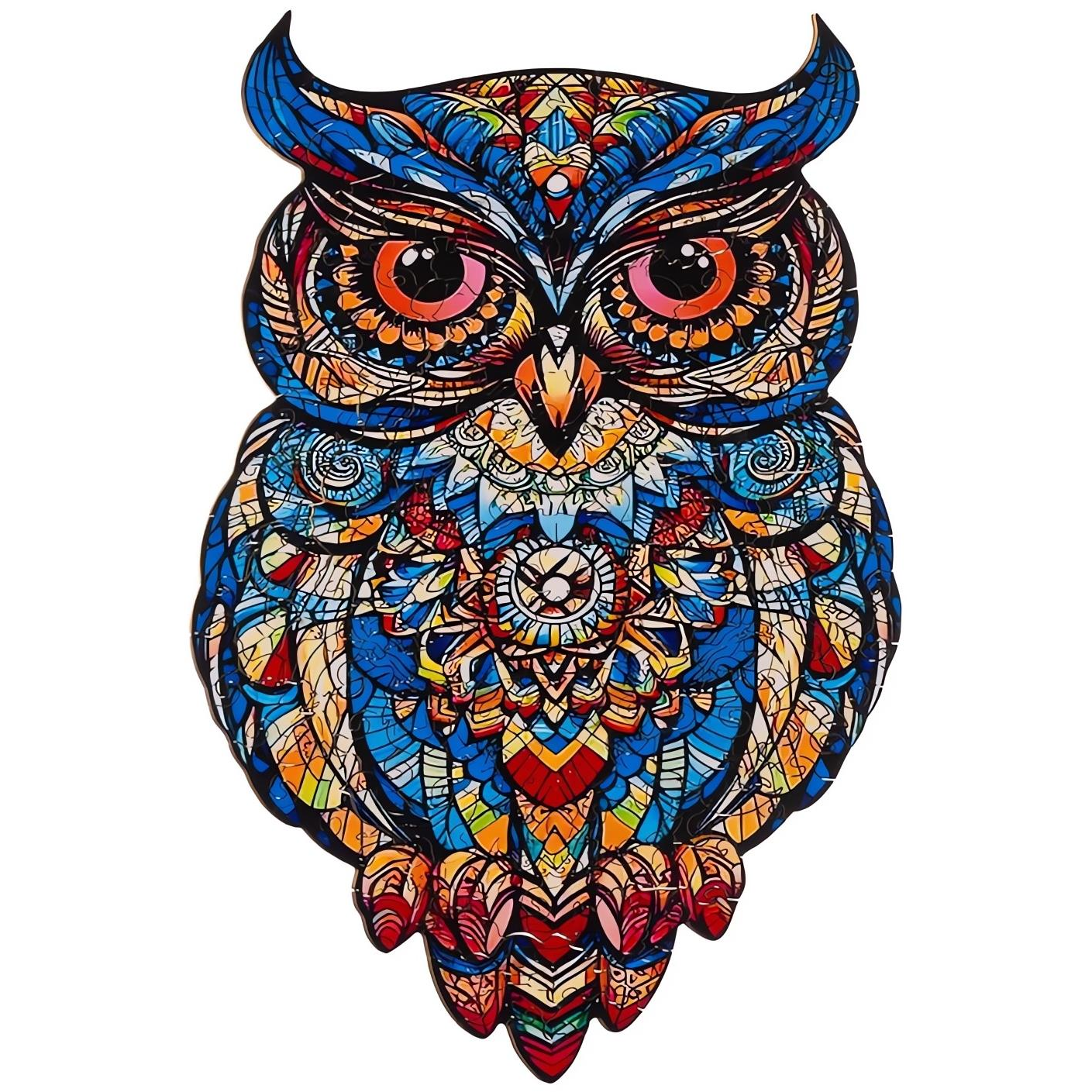 Kruzzel 24551 Wooden puzzle owl, 177 pieces, 38 × 21,5 cm (24551)