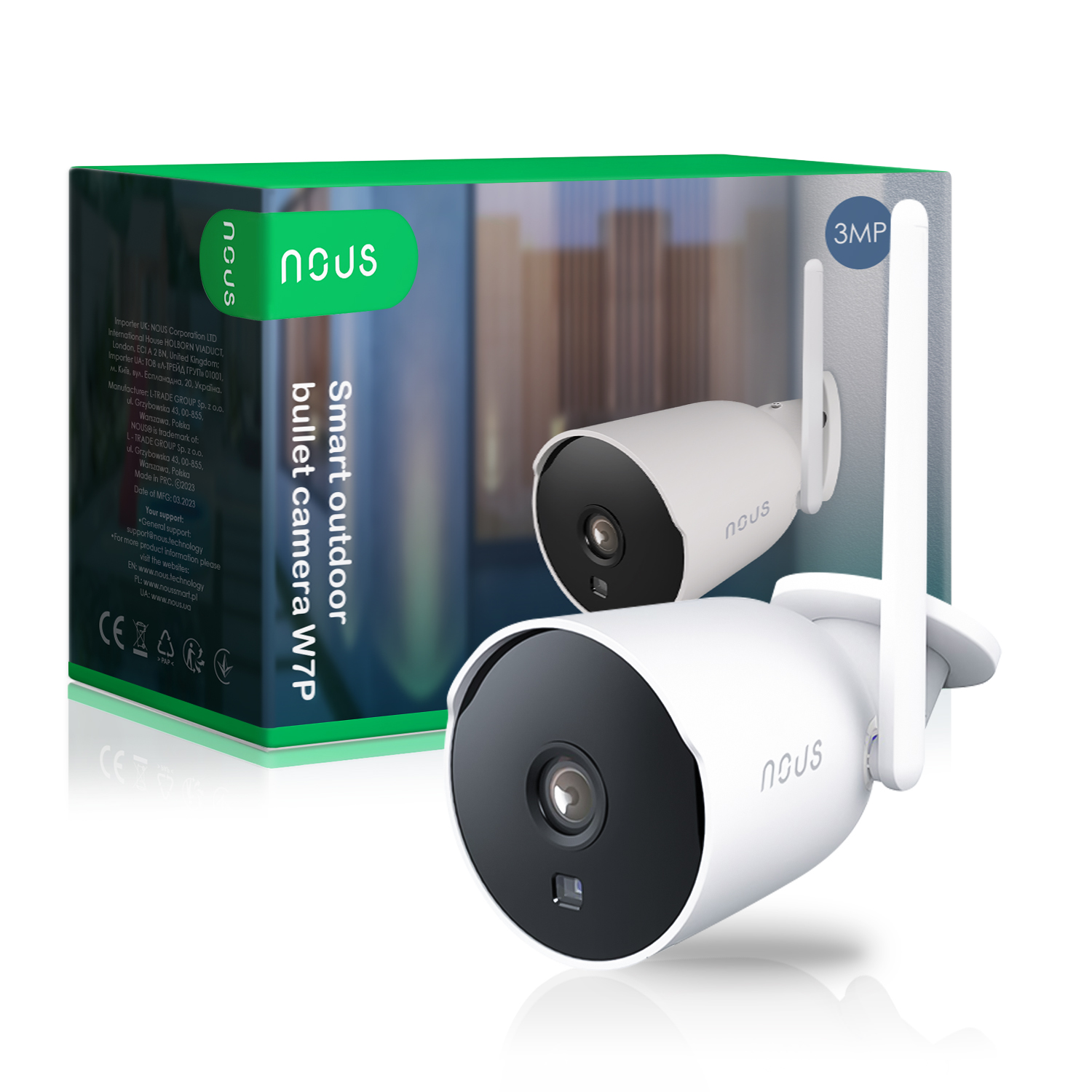 Nous W7P Smart IP Bullet kamera (W7P SMART WIFI IP CAMERA (3MP))