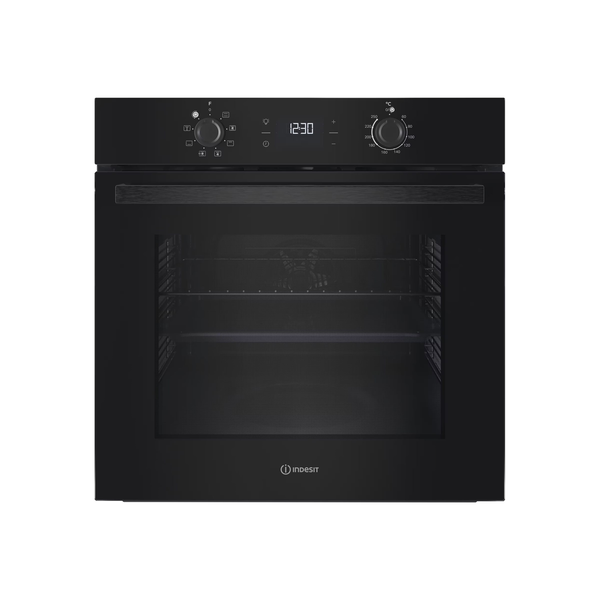 INDESIT Beépíthető elektromos sütő 71L katalitikus fekete IO K55C B