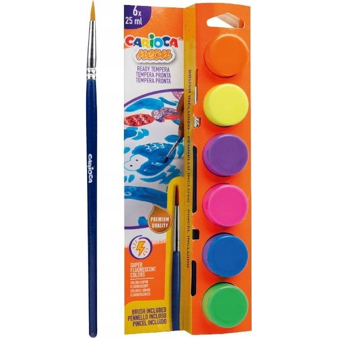 Neon tempera szett 6x25ml - Carioca (620936)