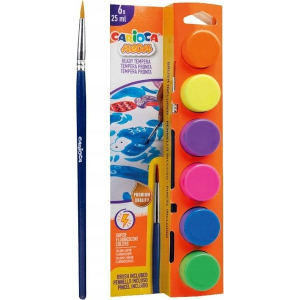 Neon tempera szett 6x25ml - Carioca