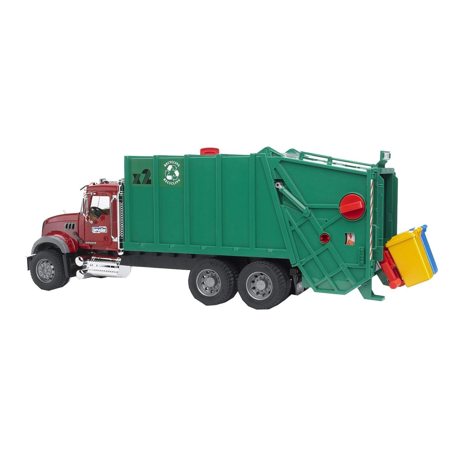 Bruder MACK Granite szemeteskocsi Zöld (02812)