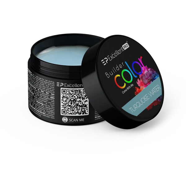 Excellent PRO Builder Color With Thixotropy Pastel żel budujący Turquoise Water 15g