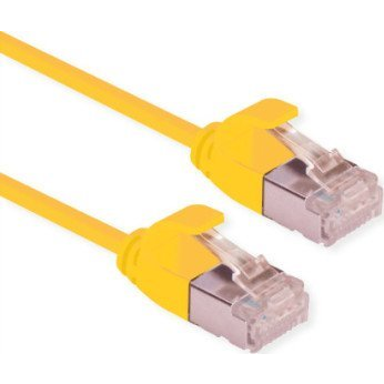 Roline 21.15.3321 RJ45 Hálózati kábel, patchkábel CAT 6A U/UTP 0.30 m Sárga Árnyékolatlan, Halogénmentes, Lángálló 1 db
