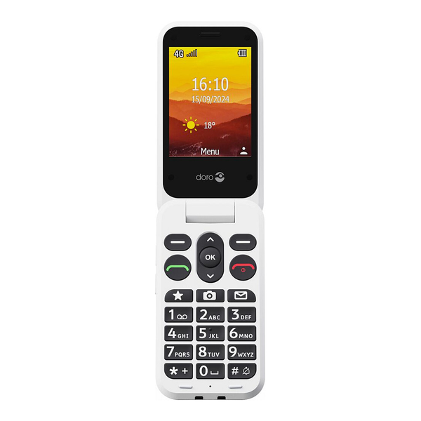 Doro Leva L30 4G piros-fehér nagy gombos mobiltelefon