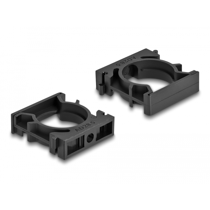 Delock Kábel borító tartó záróklippel 28,5 mm 4 db. fekete (60487) (60487)