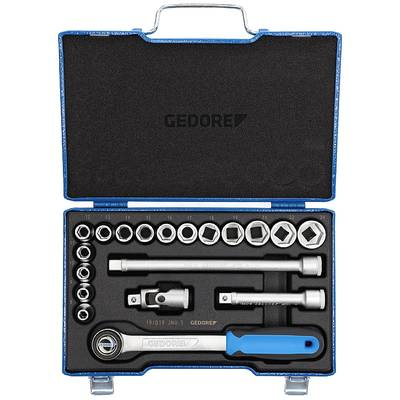 Gedore Dugókulcs készlet Metrikus 1/2 (12,5 mm) 17 részes (2682842) (2682842)