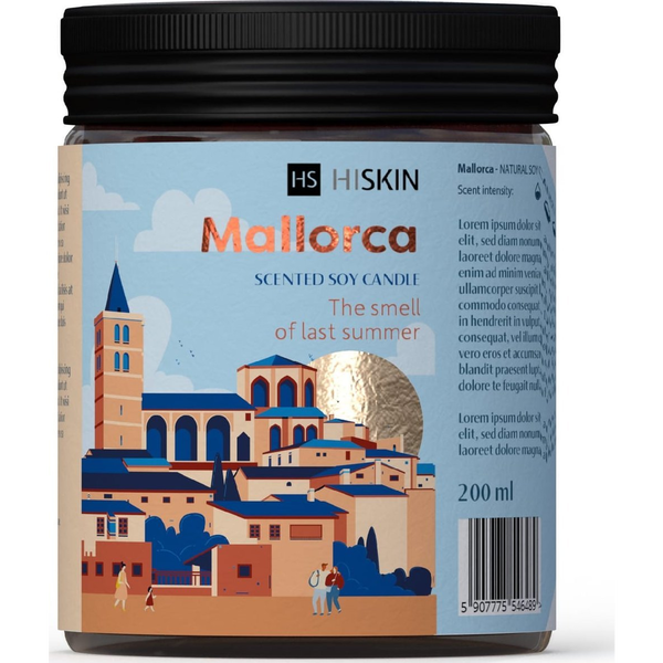 HISKIN HOME Świeca sojowa TRAVEL - MALLORCA 200ml&