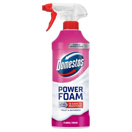 Domestos Power Foam Fürdőszobai Tisztító Hab Floral Fresh 435ml (64300814)