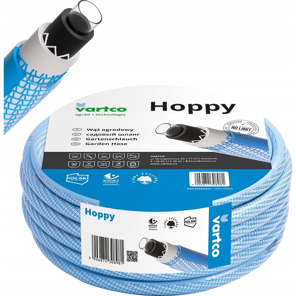Agaplast Vartco Hoppy 3/4" Kerti Tömlő 30 m (1006340030)