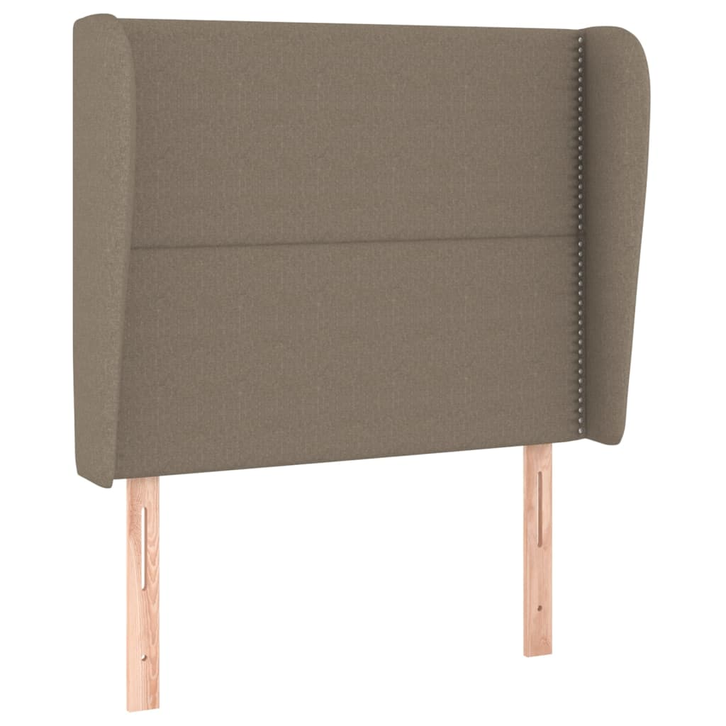 tópszínű szövet fejtámla szárnyakkal 93 x 23 x 118/128 cm (3117802)