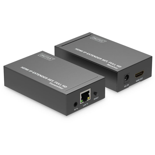DIGITUS HDMI IP Extender Set HDMI 120m Full HD     schwarz