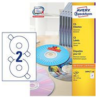 Avery-Zweckform L6043-100 CD etikett Ø 117 mm Papír Fehér 200 db Véglegesen tapadó Tintasugaras nyomtató, Lézernyomtató, Színes lézernyomtatás, (L6043-100)
