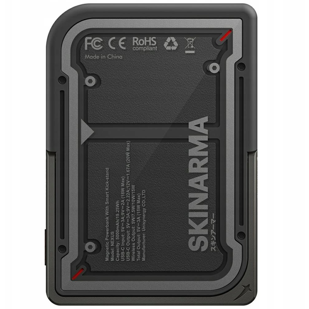 SKINARMA Nexus Mecha 5000mAh 20W Power Bank MagSafe fekete