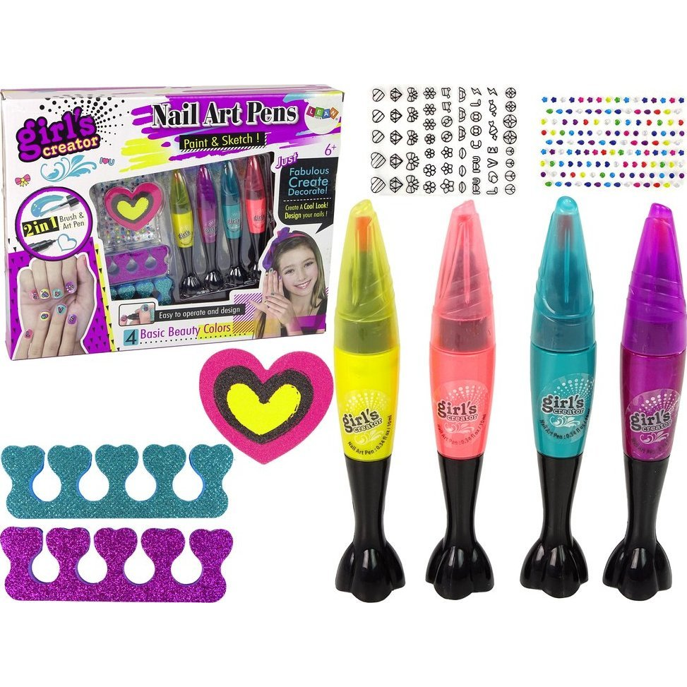 Körömfestő Készlet - 4 db Tollal (15452)