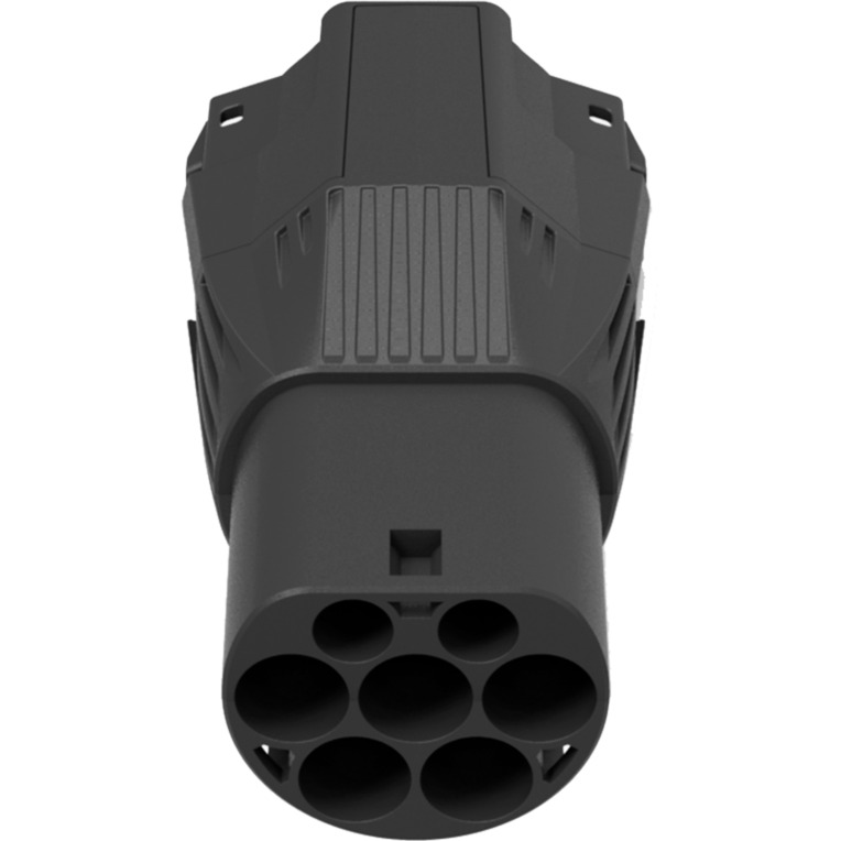 NRGkick dugaszcsatlakozó 2. típusú töltőállomásokhoz, max. 32A, 22kW, adapter (fekete/piros, NRGkick töltőegységhez) (20001006) (20001006)