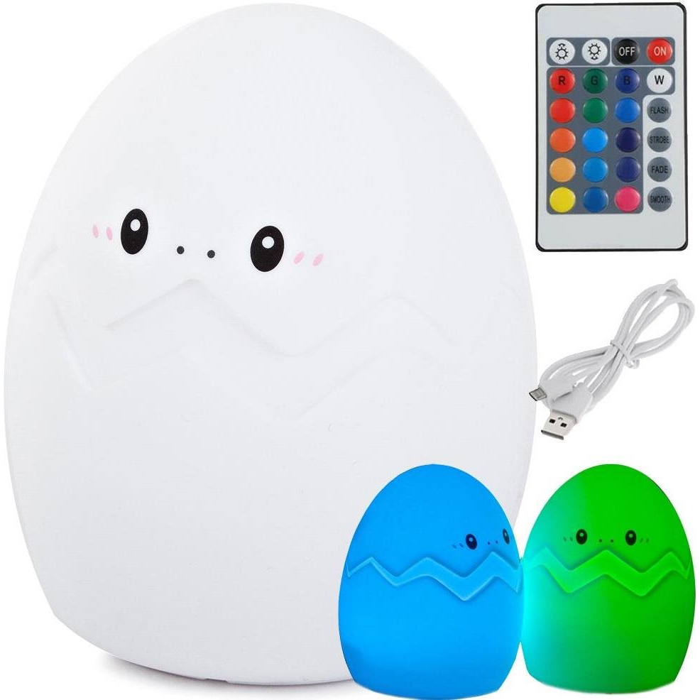Verk RGB night light touch egg USB with remote control (34148)