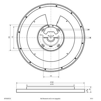 EVN AP54500125 AP54500125 LED-es mennyezeti lámpa LED Fehér (AP54500125)