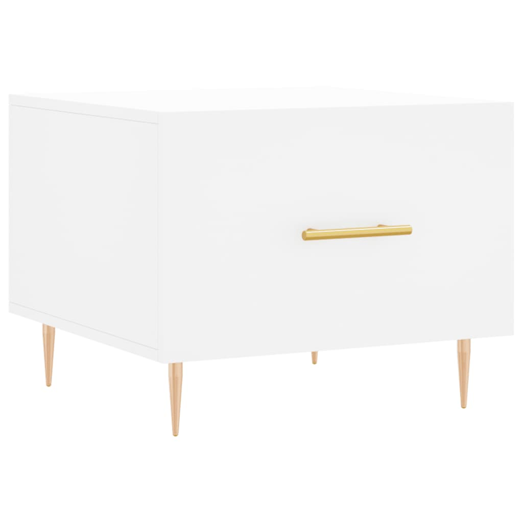 fehér szerelt fa dohányzóasztal 50 x 50 x 40 cm (829364)