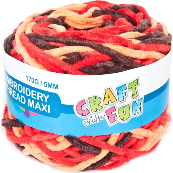  Craft with Fun CF OZDOBA DEK MULINA GIGA 170G 5MM CZERW MIX6/60