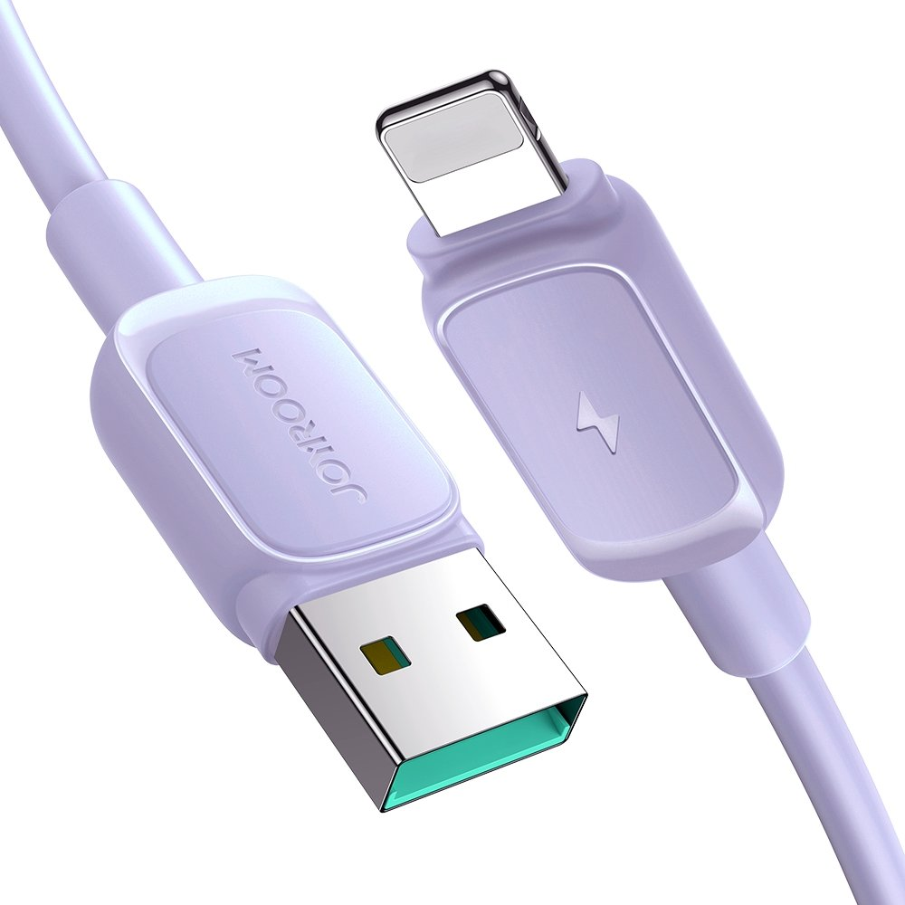 JoyRoom S-AL012A141P USB Type-A apa - Lightning apa Adat és töltő kábel - Lila (1.2m) (S-AL012A141P)