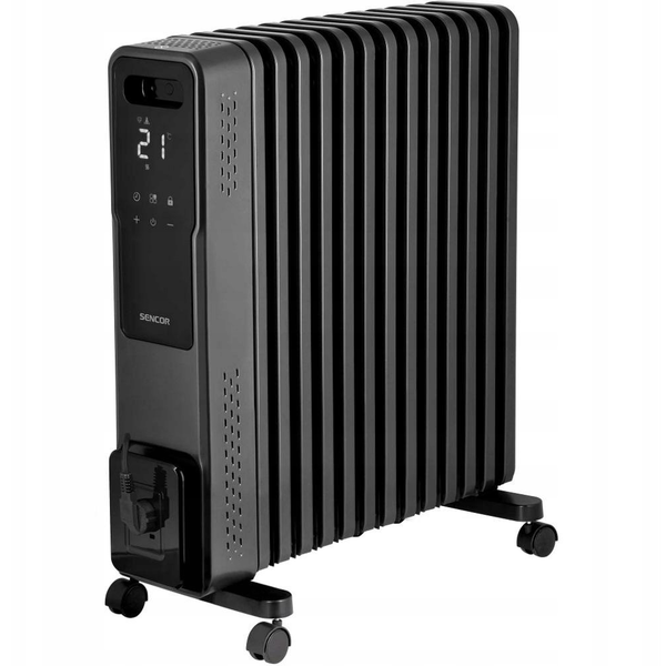 Olajradiátor Sencor 13 bordás 2730 W fekete 4 üzemmód applikáció