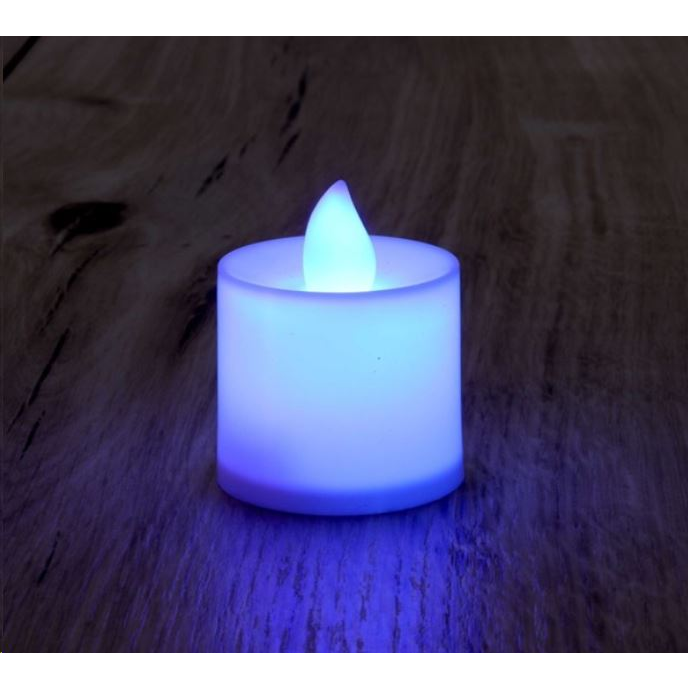 IRIS Gyertya alakú fix fényű LED-es lila fénydekoráció 4db/csomag (015-03) (015-03)