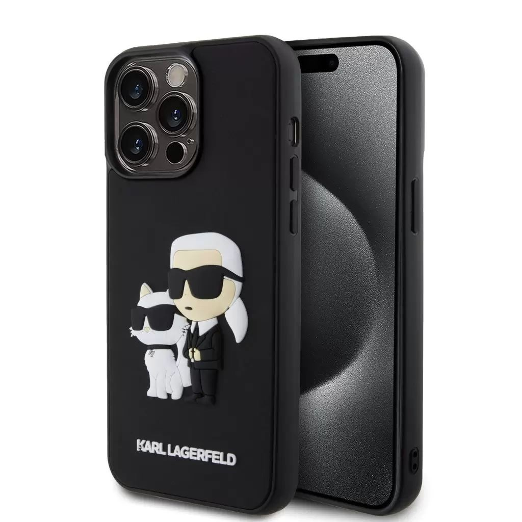 Karl Lagerfeld Apple iPhone 14 Pro Max tok fekete (KLHCP14X3DRKCNK) (KLHCP14X3DRKCNK)