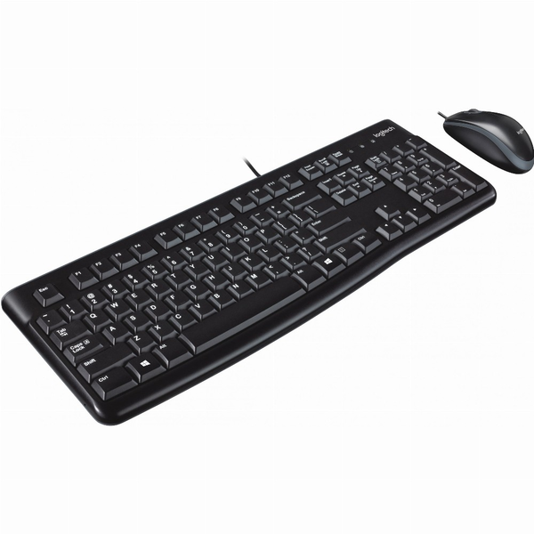 Logitech Desktop MK120 πληκτρολόγιο Συμπεριλαμβάνεται ποντίκι Γραφείο USB QWERTY UK International Μαύρος (Μαύρο)