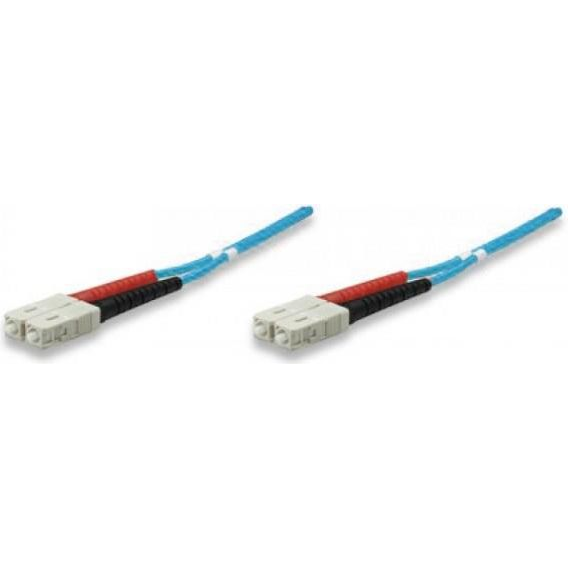 Techly SC M-M 1m cavo InfiniBand e in fibra ottica Colore acqua