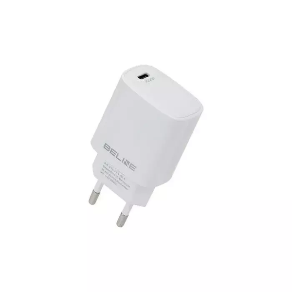 Incarcator retea, Beline, USB-C PD 3.0, 20 W, 58.5 x 42 x 30 mm, Alb