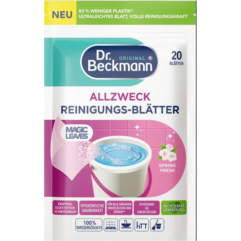 DR. BECKMANN Magic Leaves Spring Fresh Univerzális tisztító kendők, 20 db (4008455097312)