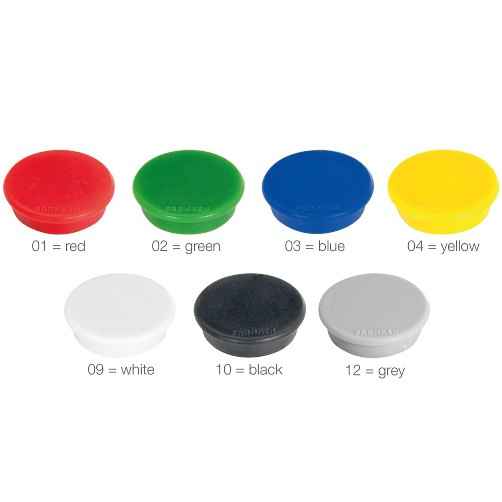 Franken Mágnes 24mm, 10 db/csomag, vegyes színek (HM20 99) (HM20 99)