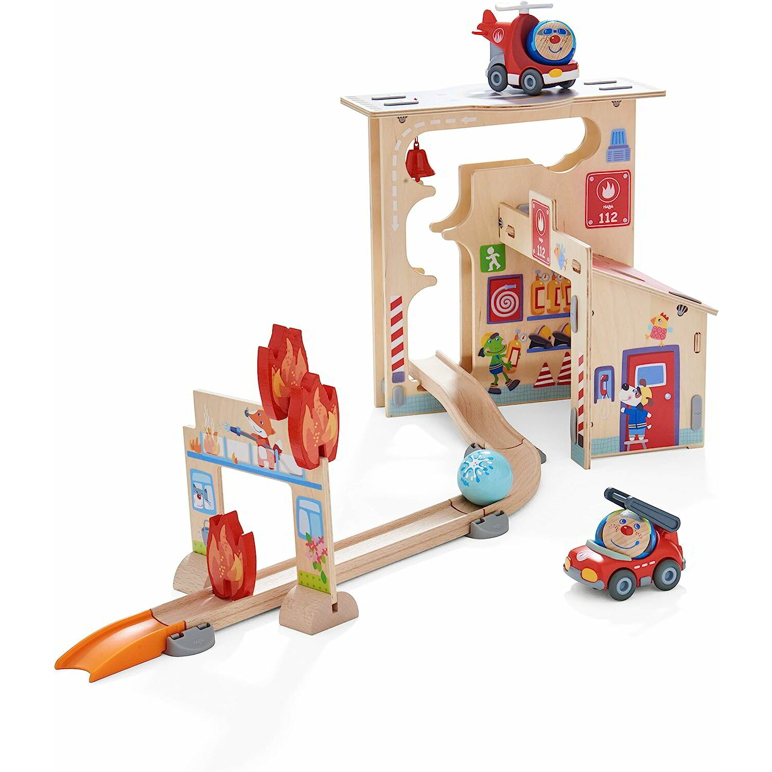 Haba Kullerbü: Tűzoltóállomás kiegészítőkkel (304847)