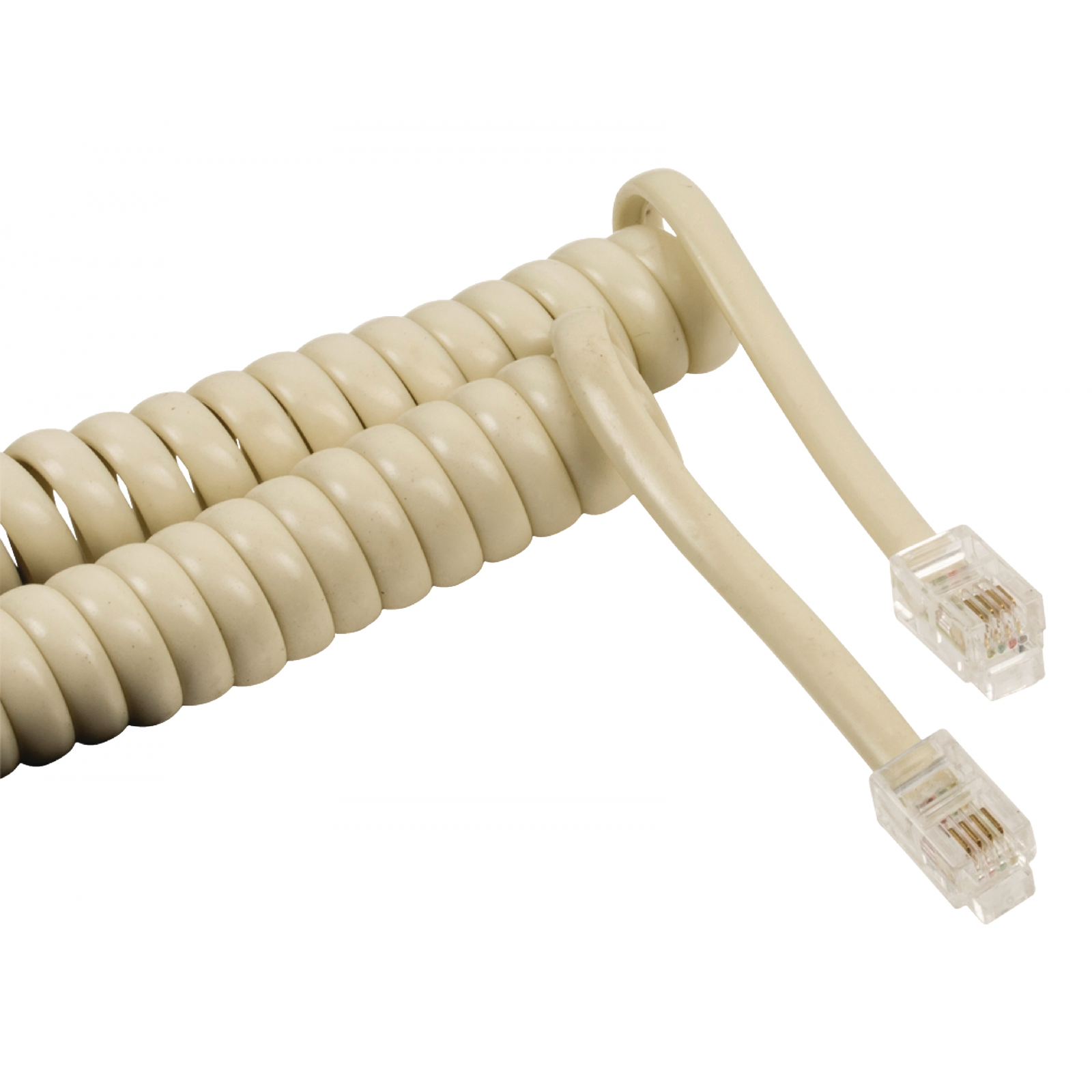 ValueLine VLTP90100I20 RJ10 Headset/Telefon spirálkábel 2m - Elefántcsont (VLTP90100I20)