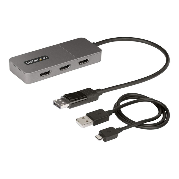 StarTech.com MST14DP123HD video kabel adapter 0,3 m 3 x HDMI Grijs
