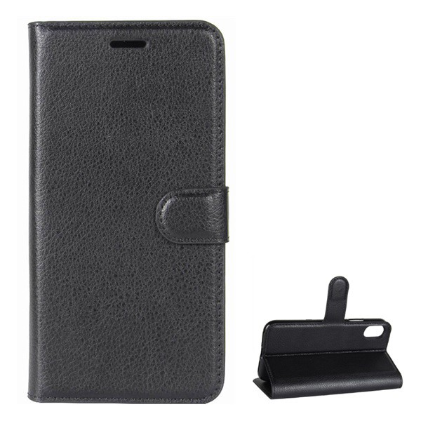 Калъф за телефон Apple iPhone X, Флип, Черен