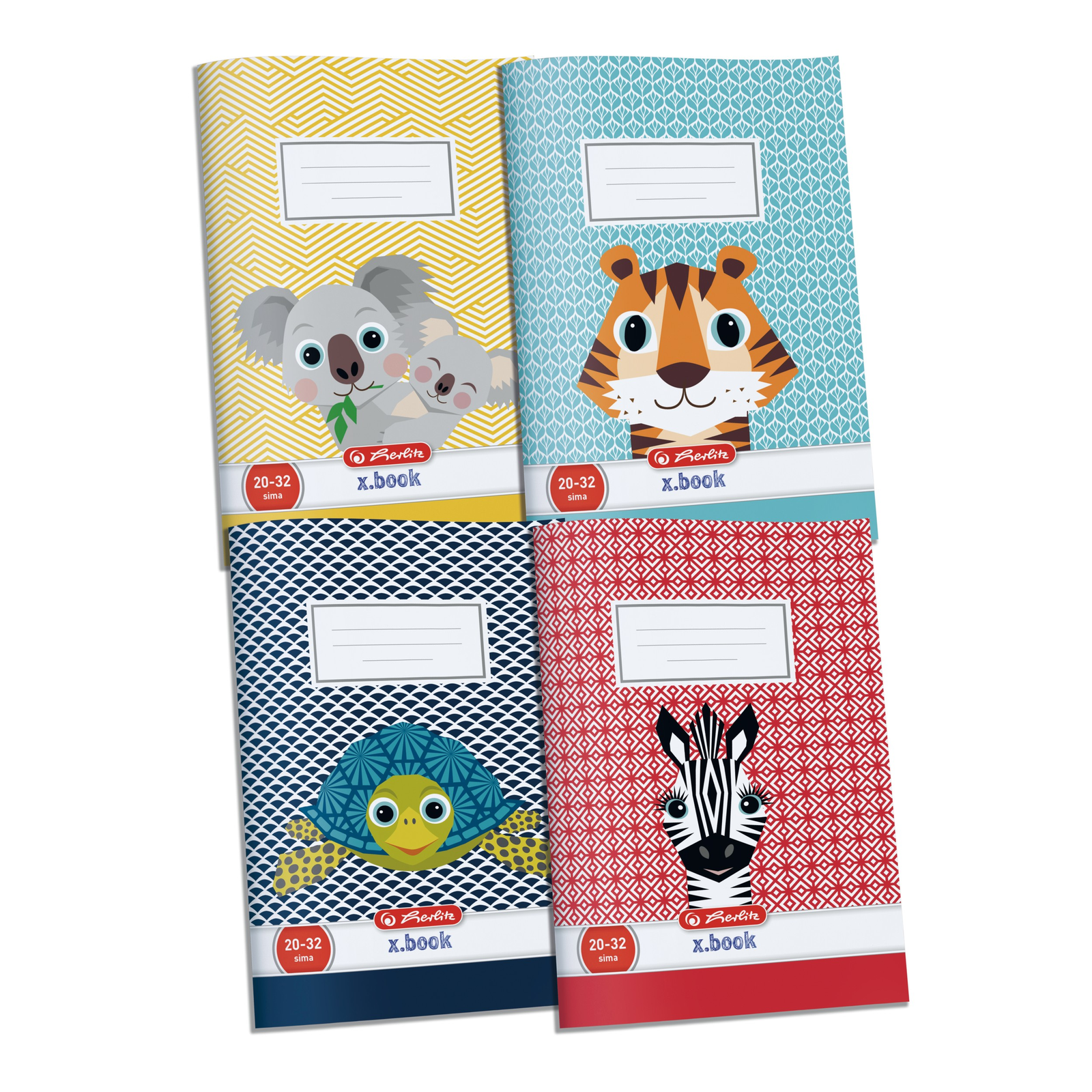 Herlitz Cute Animals 32 lapos A5 sima füzet - Többféle (9092297)
