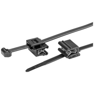 HellermannTyton 156-03219 T50ROSEC5A-PA66W-BK (100) Kábelkötöző csíptetővel 200 mm 4.6 mm Fekete 100 db (156-03219)