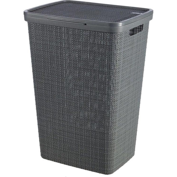 Volně stojící koš na prádlo Curver 58l odstíny šedé a stříbrné