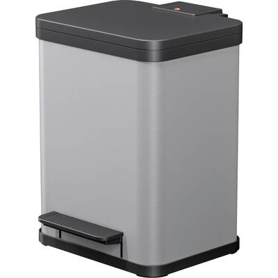 Hailo Öko uno plus M 6192200 Szemeteskuka 17 l Acéllemez (Sz x Ma x Mé) 320 x 430 x 340 mm Világosszürke Lábpedál mechanika 1 db