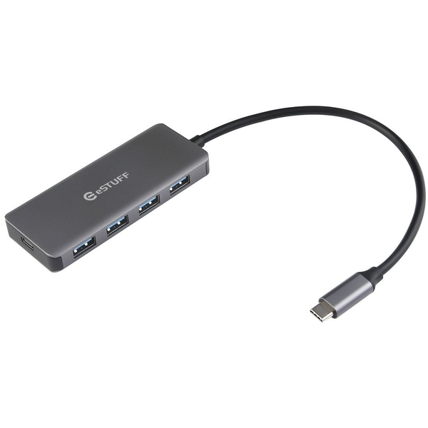 eSTUFF ES623007 κατανεμητής διεπαφών USB 3.2 Gen 1 (3.1 Gen 1) Type-C 5000 Mbit/s Αλουμίνιο (Αργύλιο)