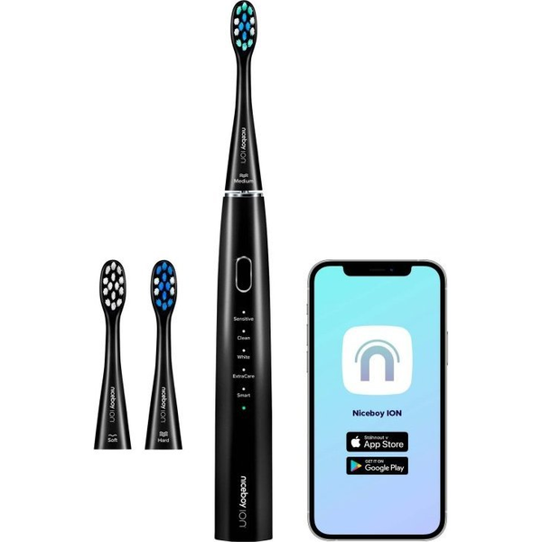 NICEBOY ION SmartSonic Elektromos fogkefe, Fekete