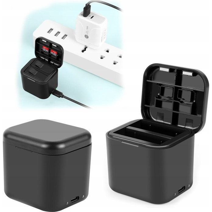 Battery Charging Box & Memory Card Storage PULUZ for Insta360 Ace Pro / Ace (068233)