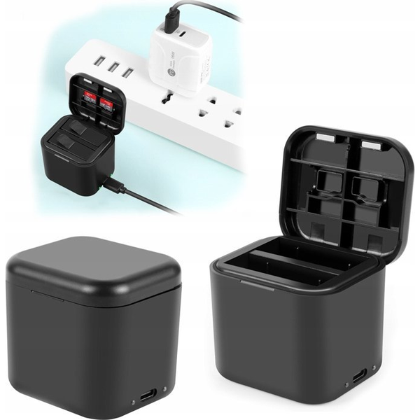 Battery Charging Box & Memory Card Storage PULUZ for Insta360 Ace Pro / Ace