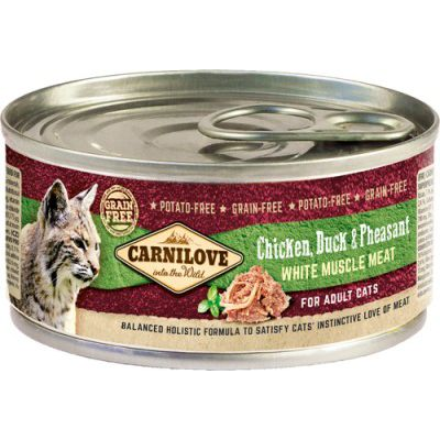 Carnilove Cat Chicken, Duck &amp; Pheasant Can- Csirke, Kacsa és Fácán Hússal Konzerv 100g